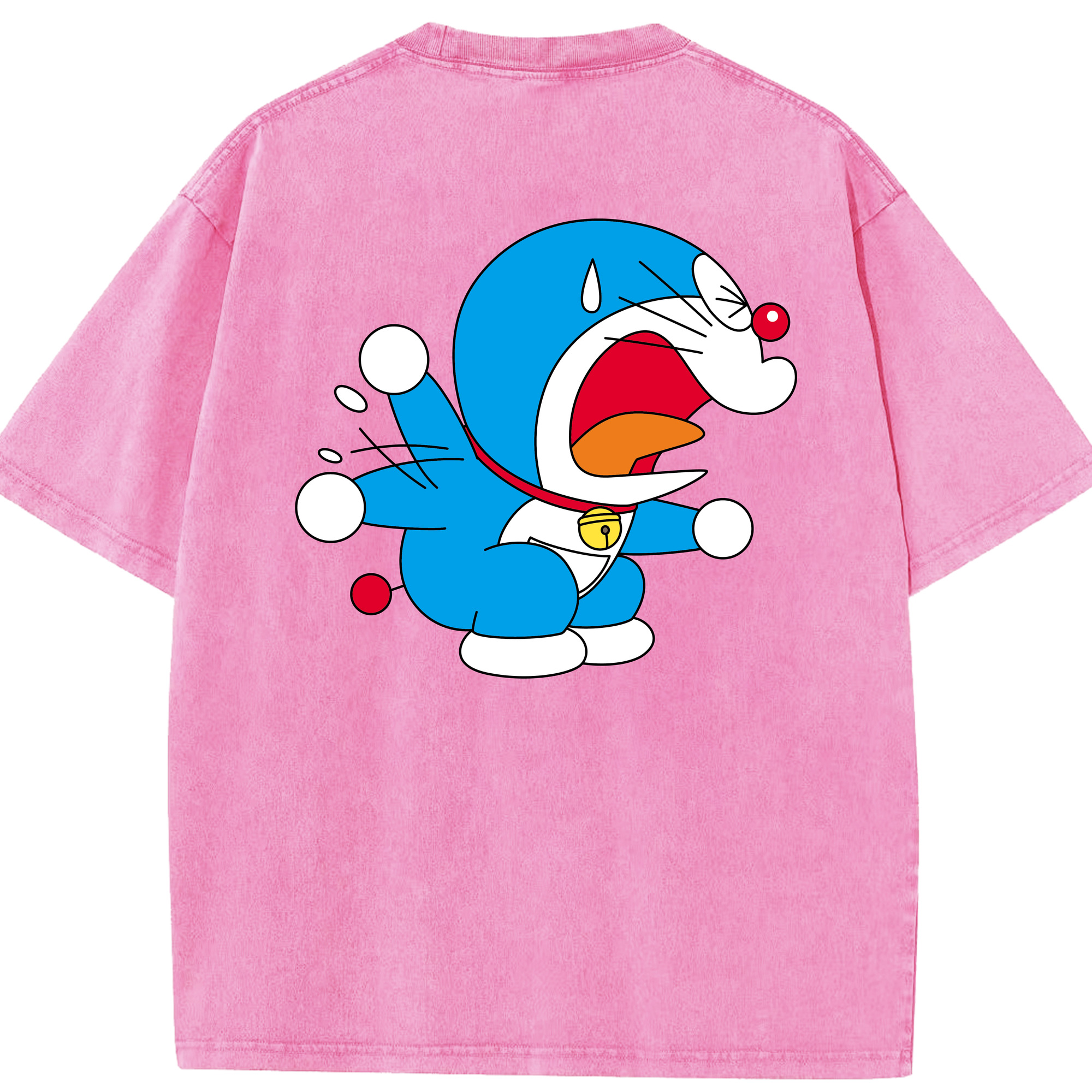 （画像用） ドラえもん Doraemon 綿100% ヴィンテージ風 半袖Tシャツ（背面プリント）